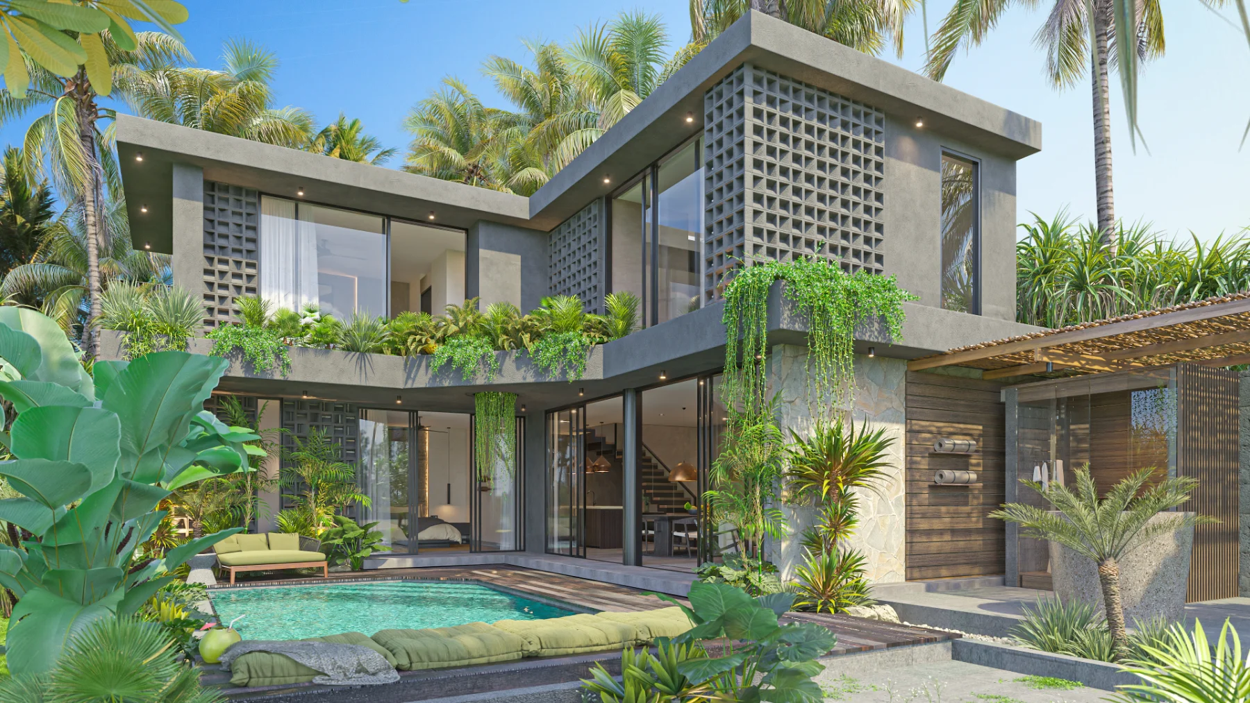 Suku-Residence-3-Bed-Grey-Render-Update-08-12-25-1 Luxury 3 Bedroom Villa for Sale in Bali with Private Pool